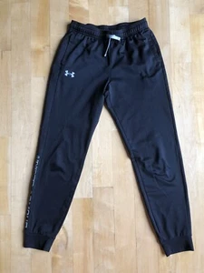 Under Armour Youth Pant Black Workout Loose Fit Large Pockets Cuffed Ankle - Picture 1 of 5