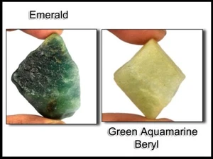 Natürlicher grüner Aquamarin Beryll & Smaragd 200 kt + Edelstein grobes Paar US-Verkäufer - Bild 1 von 5