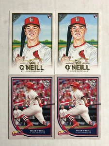 Tyler O'Neill Lot of 4 2018 Topps Gallery RC #73 (x2) + Big League RC #367 (x2)! - Bild 1 von 4