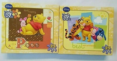 LOTE DE 2 ROMPECABEZAS DISNEY WINNIE THE POOH "THINK HAPPY" Y "MEJOR TIPO DE AMIGOS" Foto 1 de 4