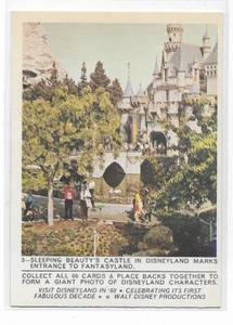Tarjeta coleccionable vintage de Disneyland 1965 #3 Castillo de la Bella Durmiente (con) - Imagen 1 de 1