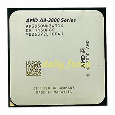 AMD A8 Series A8-3800 A8-3820 A8-3850 A8-3870K A8-5500 A8-5600K CPU Processor - Image 1 of 4