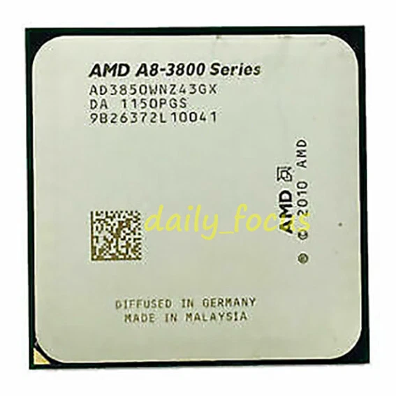 AMD A8 Series A8-3800 A8-3820 A8-3850 A8-3870K A8-5500 A8-5600K CPU Processor - Image 1 of 4