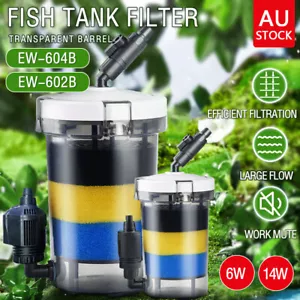 400/800L/H Aquarium External Canister Filter Aqua Fish Water Tank Sponge Pond - Picture 1 of 21
