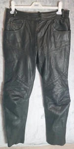 RICHA Sydney Women’s Black Leather Trousers W32 L32 CE Moto Biker UK 14S - Picture 1 of 13