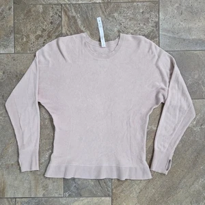 Lululemon Lightweight Pullover Top Size 6 Long Sleeve Athleisure Knit Thumbholes - Picture 1 of 6