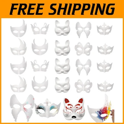 50PCS DIY Blank Masquerade Masks for Halloween - Image 1 of 4
