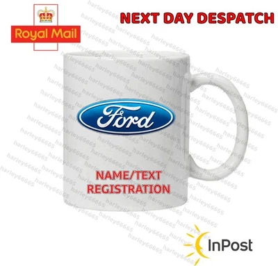 Personalised Mug Ford & NAME Custom 325 ml Cup 6 Designs Handle Two Sided white - Image 1 of 4