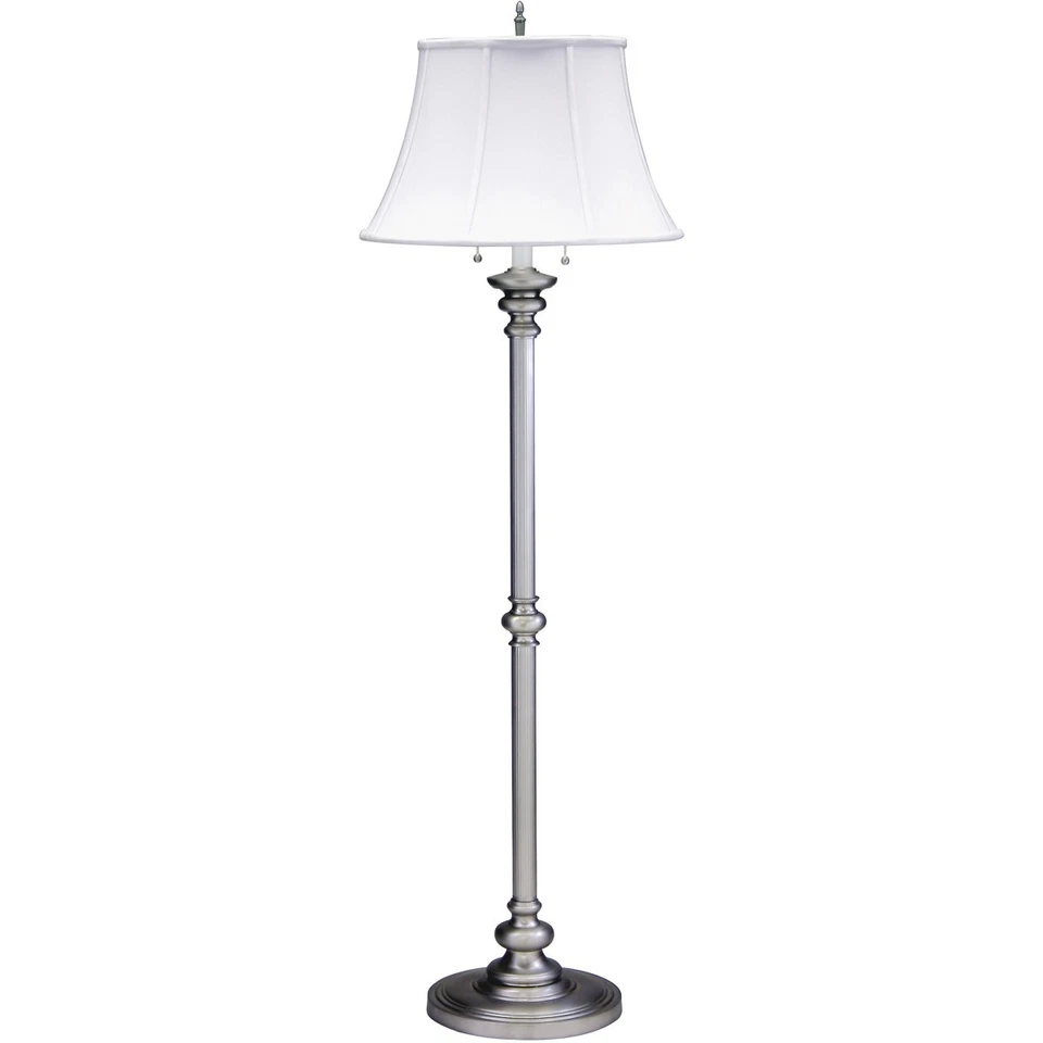 Lámpara de pie portátil House of Troy N601-PTR Newport 58 pulgadas 100 vatios peltre Foto 1 de 1