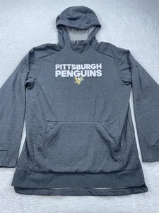 Pittsburgh Penguins Adidas Hoodie Men’s Size XL Gray Sweatshirt NHL Hockey Hood - Picture 1 of 9