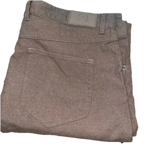 Peter Millar Crown Flannel 5 Pocket Brown Loden MF22B01 Size 38 (33x35.5) - Picture 1 of 9