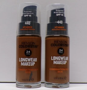 Menge 2 Revlon Colorstay Longwear Make-up 24 Stunden Foundation 440 Mahagoni 1,0 Fl. - Bild 1 von 2