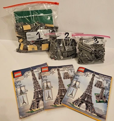 LEGO 10181 Creator Expert Eiffel Tower 100% COMPLETE w/Manuals No Box RETIRED!! - Image 1 of 4