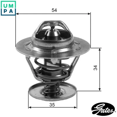 THERMOSTAT COOLANT TH11383G1 FOR BARKAS HYUNDAI ACCENT EXCEL LANTRA/II/Mk  KIA - Image 1 of 4