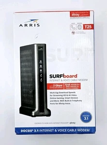 ARRIS SURFboard DOCSIS 3.1 Internet & Voice Modem for Xfinity, Model T25 - Picture 1 of 9