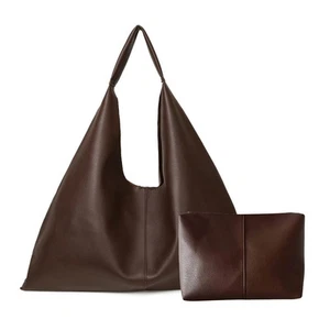 Leather Tote Bag, Oversized Hobo Bags, Large Tote Bag for Women Work, Vegan L... - Picture 1 of 6