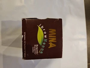 Mina Ibrow Henna Burgundy Eyebrow Tint Dyeing Kit - 12 Sachets Of Coloring - Picture 1 of 8