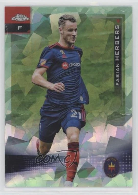2021 Topps Chrome MLS Sapphire Edition Green /75 Fabian Herbers #144 - Image 1 of 2
