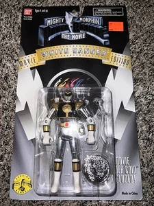 MIGHTY MORPHIN POWER RANGERS MOVIE EDITION WHITE RANGER mit MÜNZE SEALED MOC 1995🔥 - Bild 1 von 7