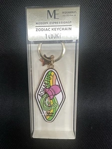 Me Aquarius Zodiac Keychain 1 Count - Picture 1 of 2