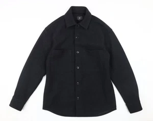 H&M Men’s Black Relaxed Fit Casual Shirt, Size S - Picture 1 of 12