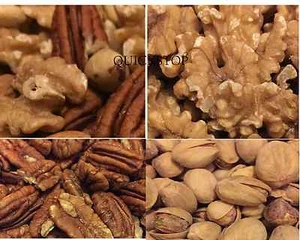  Nueces Mezcladas Secas Crudas de Calidad Natural Salud Mitades de Nogal Californianas, Pacanas  - Imagen 1 de 19