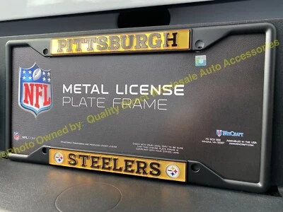 OFFICIAL ✅ NFL Pittsburgh Steelers Metal LICENSE PLATE New Fits All Best Gift 🎁 - Image 1 of 4