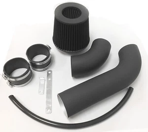 Recubrimiento negro para 2 piezas 93-97 Ford Probe GT Mazda MX6 626 2.5 L4 admisión de aire frío - Imagen 1 de 2