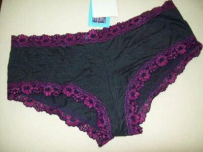 НОВЫЙ С ЯРЛЫКАМИ HANKY PANKY RAYON СПАНДЕКС ТРУСИКИ 681211 NVBA ТЕМНО-L - Изображение 1 из 2