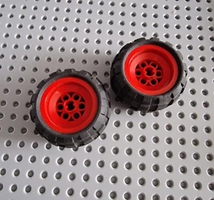 Lego Technic Technik Reifen 43,2x28 S Felge rot Autoreifen 2 Stück P43 - Bild 1 von 1