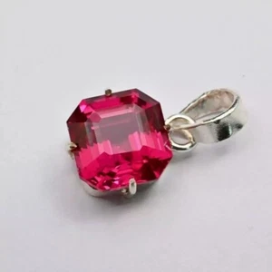 Certified 21.95 CT Natural Pink Red Ruby Loose Gemstone 925 Solid Silver Pendant - Picture 1 of 7