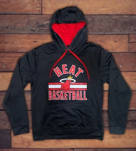 Sudadera con Capucha Miami Heat Negra Adulto Mediana Capucha Roja NBA Baloncesto Nueva con Etiquetas - Imagen 1 de 6