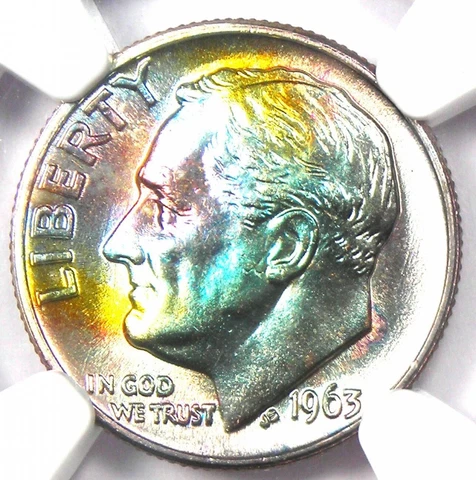 1963 Roosevelt Dime 10C - NGC MS67+* FT Plus + Star Grade + QA) - $6,250 Value! Cover