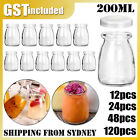 Up 120X 200Ml Glass Pudding Jars Glass Jars For Yogurt Milk Parfait With Lid Cap