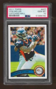 2011 Topps #427 von Miller PSA 10 gemas como nuevo bola de captura radiocontrol novato Broncos Bills - Imagen 1 de 2
