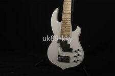 White Gloss Paint Electric Bass Guitar 8 String Maple Fretboard Solid Body