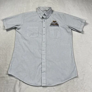 Rare Vintage 80s Unitog Miller Brewing Work Shirt 16–16.5 Patch Logo USA Made - Picture 1 of 9