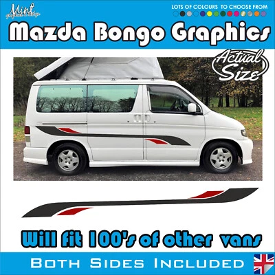 MAZDA BONGO Camper Side friendee Stripe Decals Stickers Van Graphics NO P&P 041 - Image 1 of 3