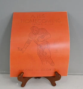 1954 October 15 Algoma vs Oconto High School Football Program Copy - Picture 1 of 3