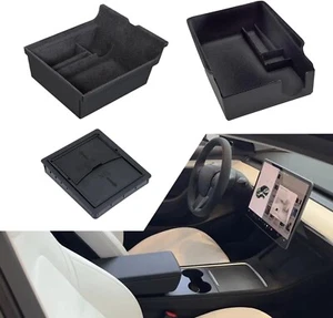 Luumtee 3PCS Center Console Organizer Tray Fit For 2021 2022 2023 Tesla 3 Y - Picture 1 of 4