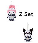 My Melody And Kuromi Plush Doll Mascot 2 Type Cafe Sanrio Series 2021 Kawaii Japan