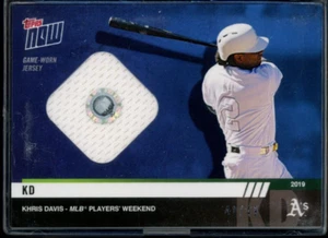 Topps Now Players Weekend 2019 Khris Davis Blu Gioco Indossato Reliquia #d/49 - Foto 1 di 2