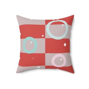 Color Block indoor Pillow with bubbles for Home decor and Gifts 