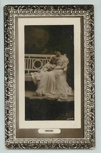 POSTCARD woman with child, "Repose" RPPC. Rapid photo printing - Picture 1 of 2
