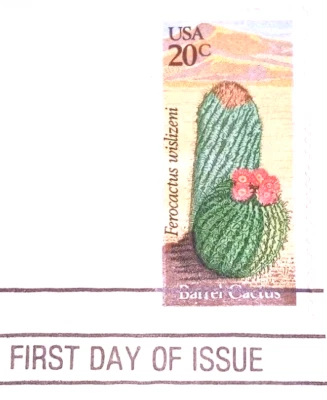 Barrel Cactus - Desert Plants - 1981 22kt Gold Replica Stamps  SEE BELOW - Image 1 of 4