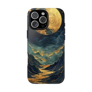 Handy Tinte - Tough Case für iPhone Galaxy Pixel - Mountain Valley Moon Night Sky - Bild 1 von 121