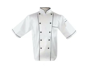 UScarmen Juniors Child Classic Short Sleeve Chef Coat 0180908 White XS Chef Tie - Picture 1 of 23