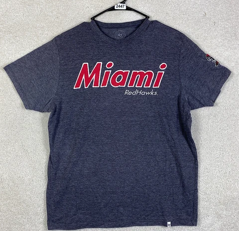 Miami University Redhawks T Shirt NCAA Adult Size Medium Short Sleeve Shirt Cover