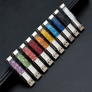 Menge 20 STCK. 1/2/4/8/16GB Kristall USB Stick Speicher benutzerdefiniertes Logo - Bild 1 von 20