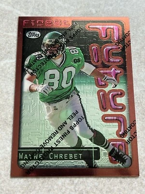 1996 Topps Finest #76 Wayne Chrebet NFL New York Jets - Image 1 of 2